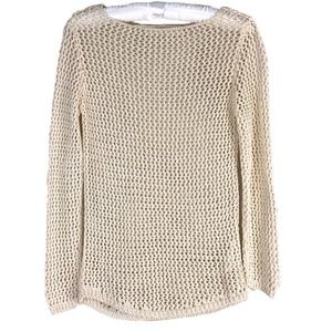 Zaraknit cream loose knit long sleeve top sz large